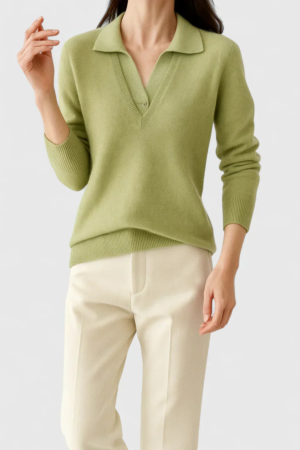 Women's Elegant Cardigan with Foldable Collar for Events