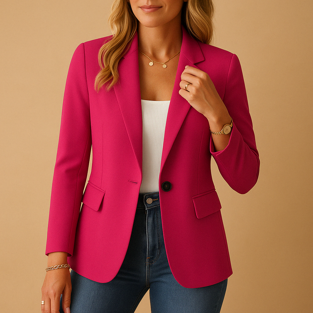 Women's Fitted Blazer with Stretch for Workwear Essentials