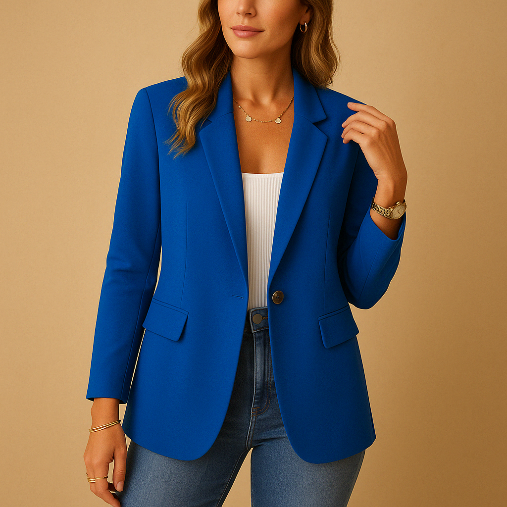 Women's Fitted Blazer with Stretch for Workwear Essentials