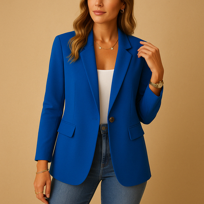 Women's Fitted Blazer with Stretch for Workwear Essentials