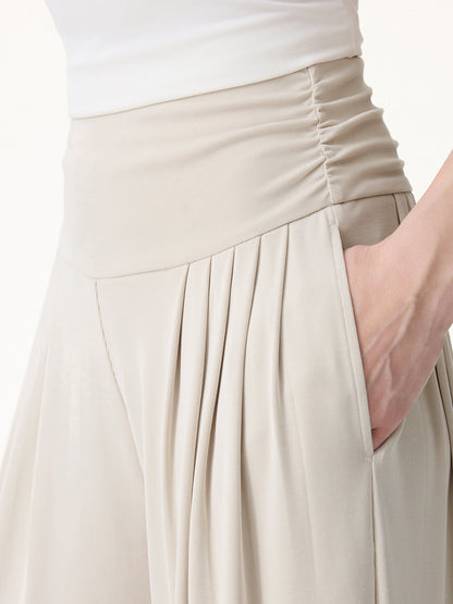 Women's Flowy Palazzo Trousers with Pockets for Casual Wear