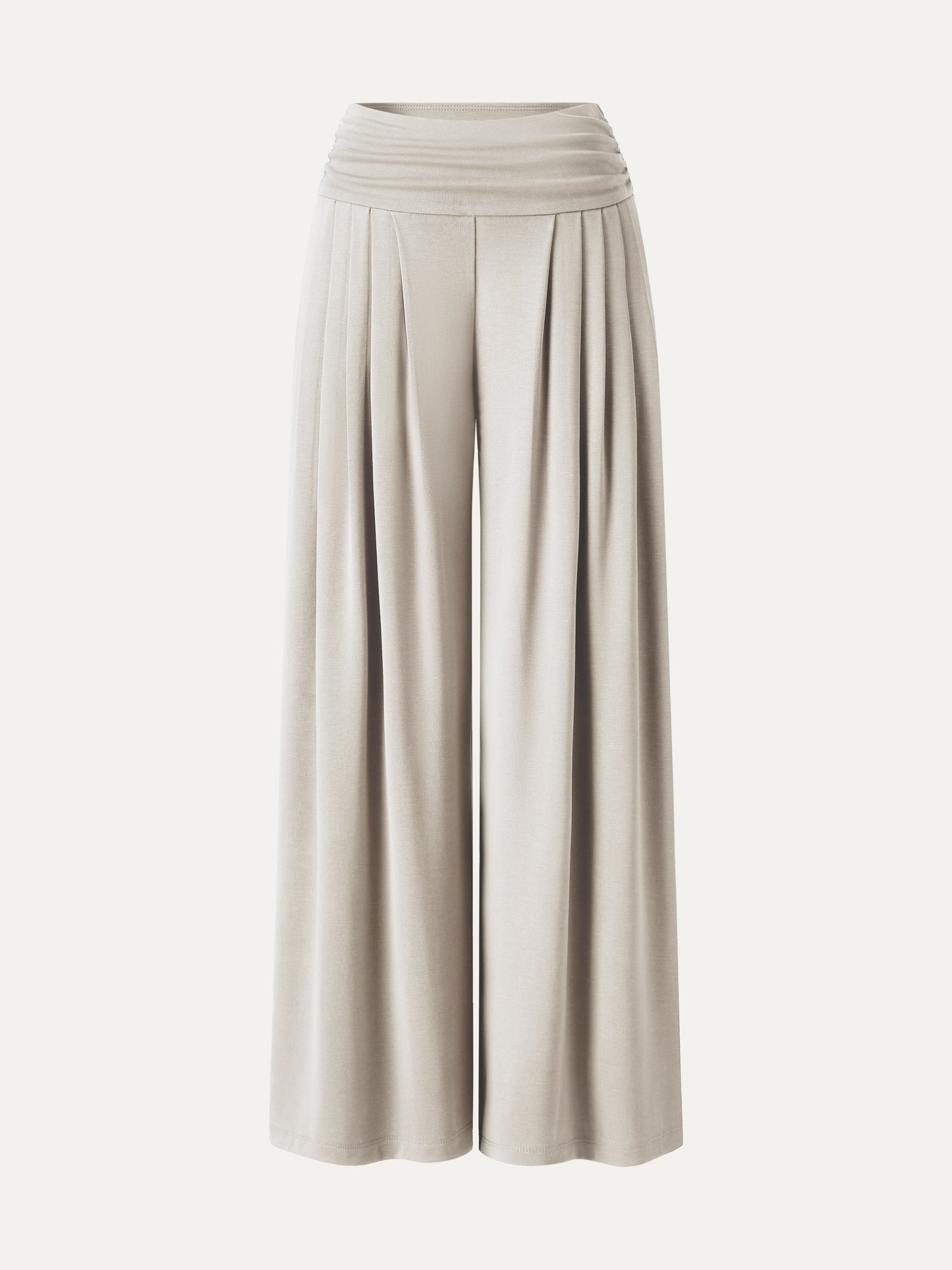 Women's Flowy Palazzo Trousers with Pockets for Casual Wear