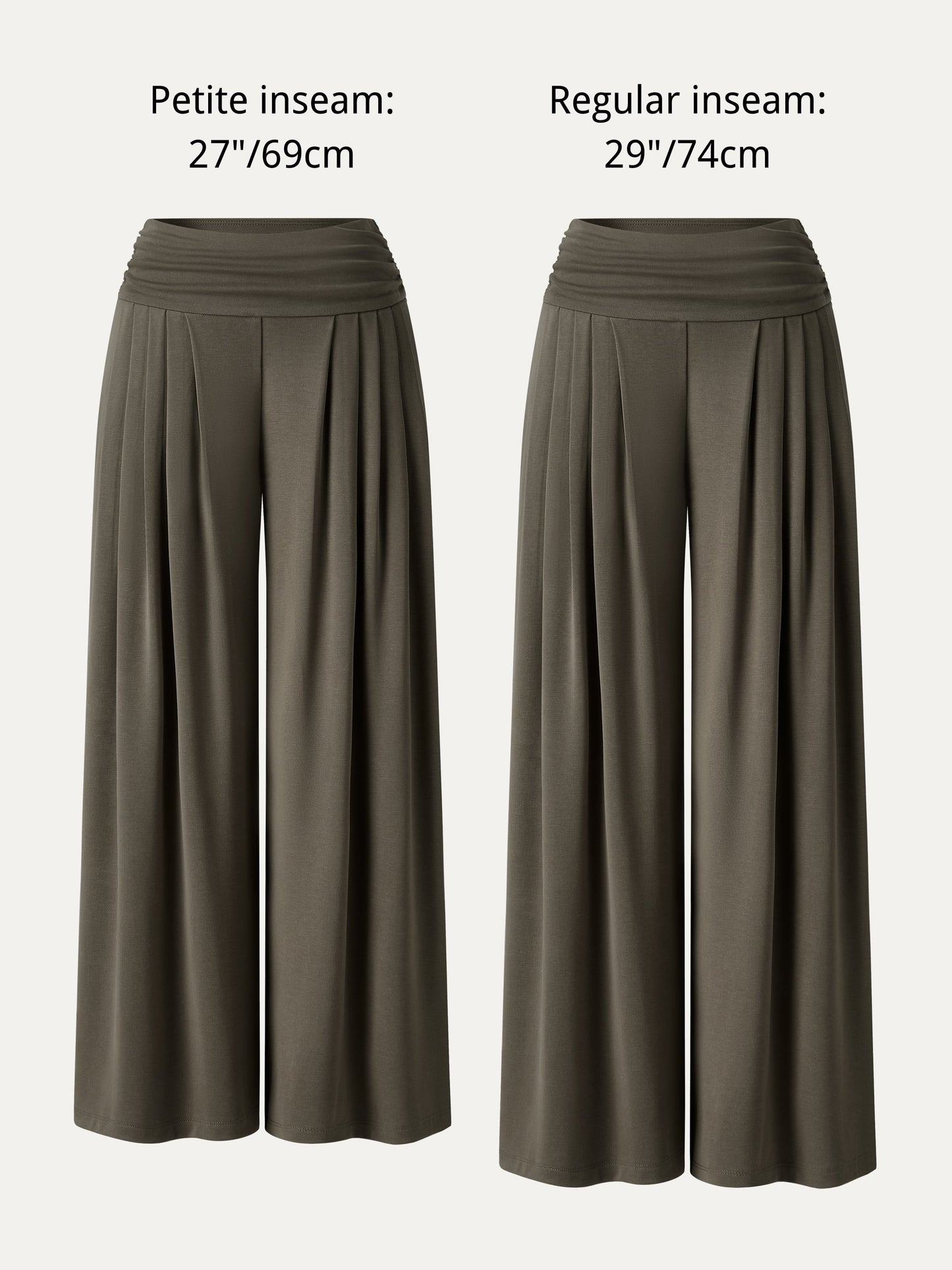 Women's Flowy Palazzo Trousers with Pockets for Casual Wear