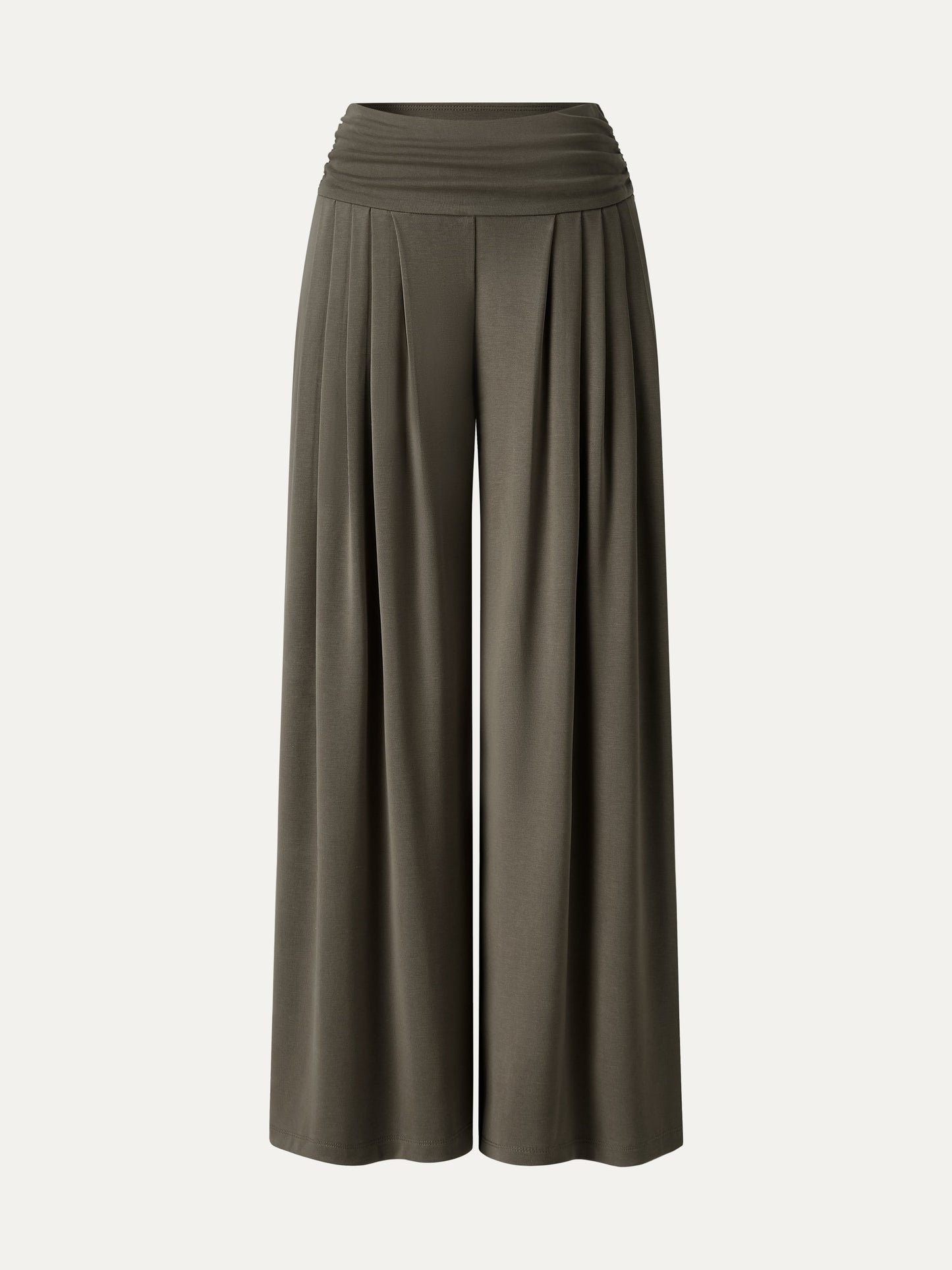 Women's Flowy Palazzo Trousers with Pockets for Casual Wear