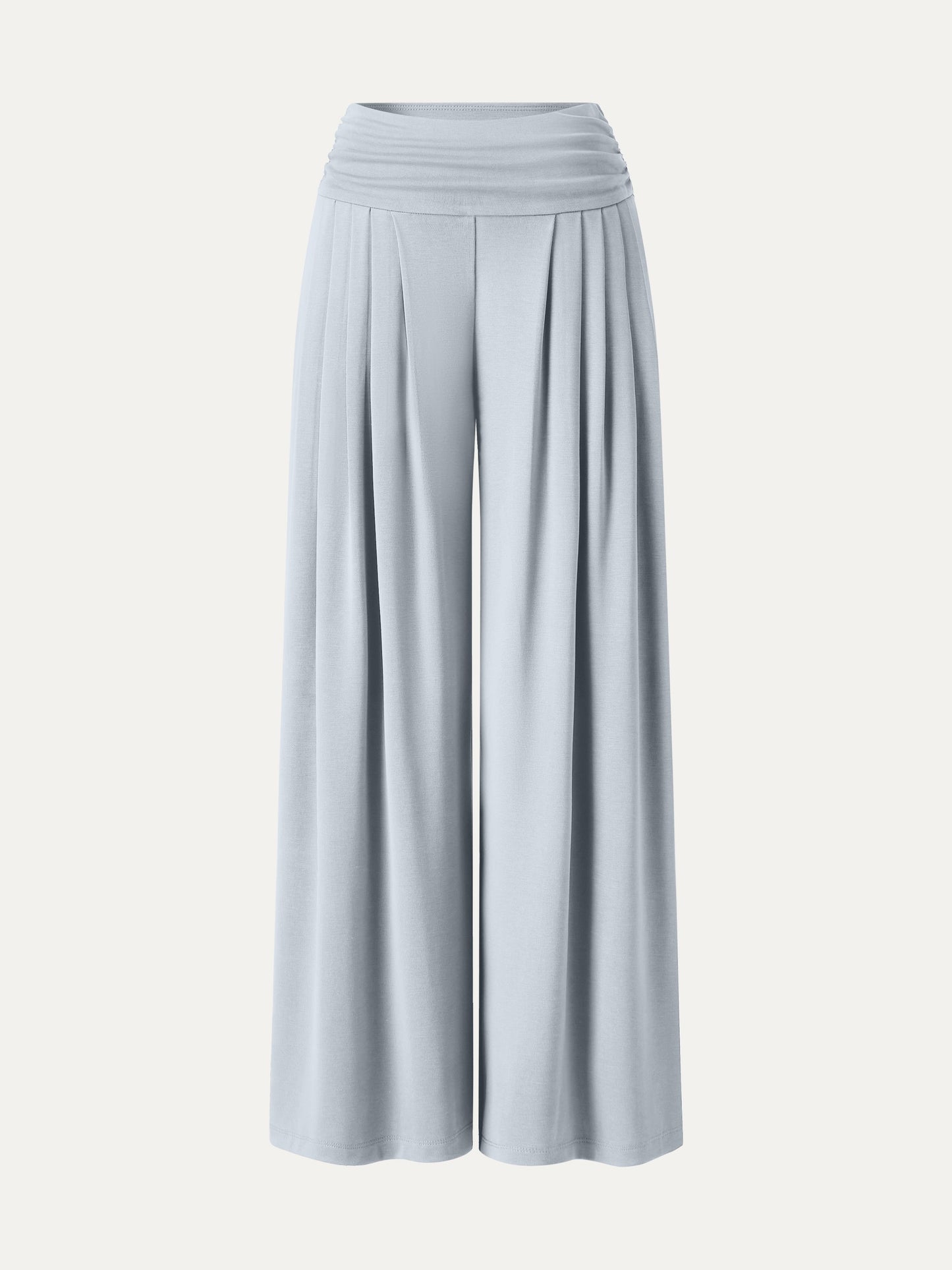 Women's Flowy Palazzo Trousers with Pockets for Casual Wear