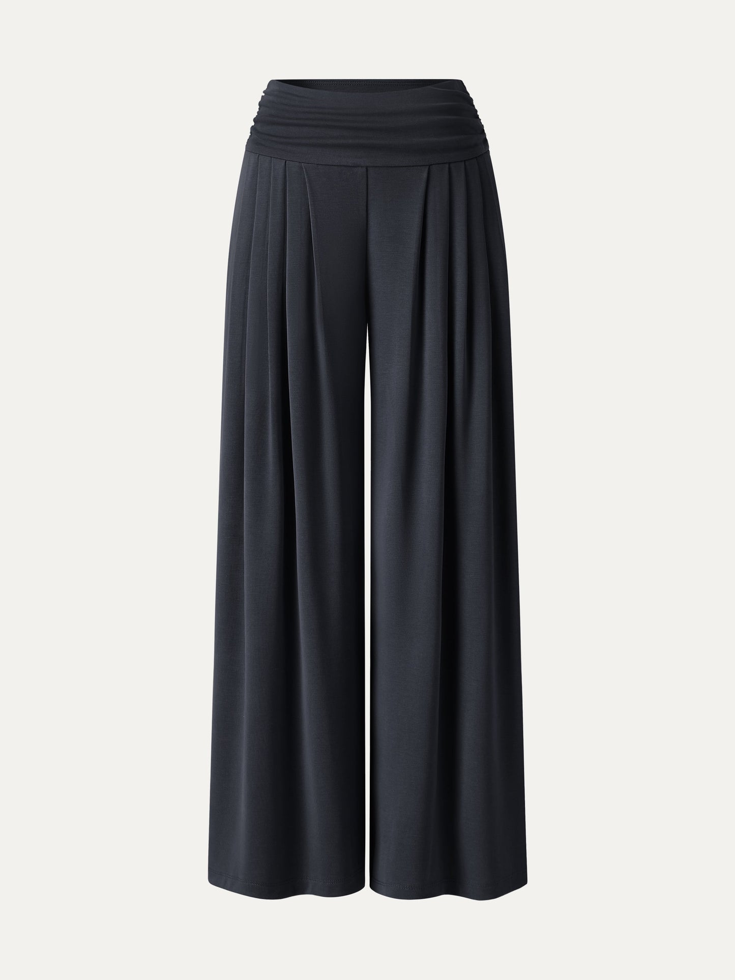 Women's Flowy Palazzo Trousers with Pockets for Casual Wear