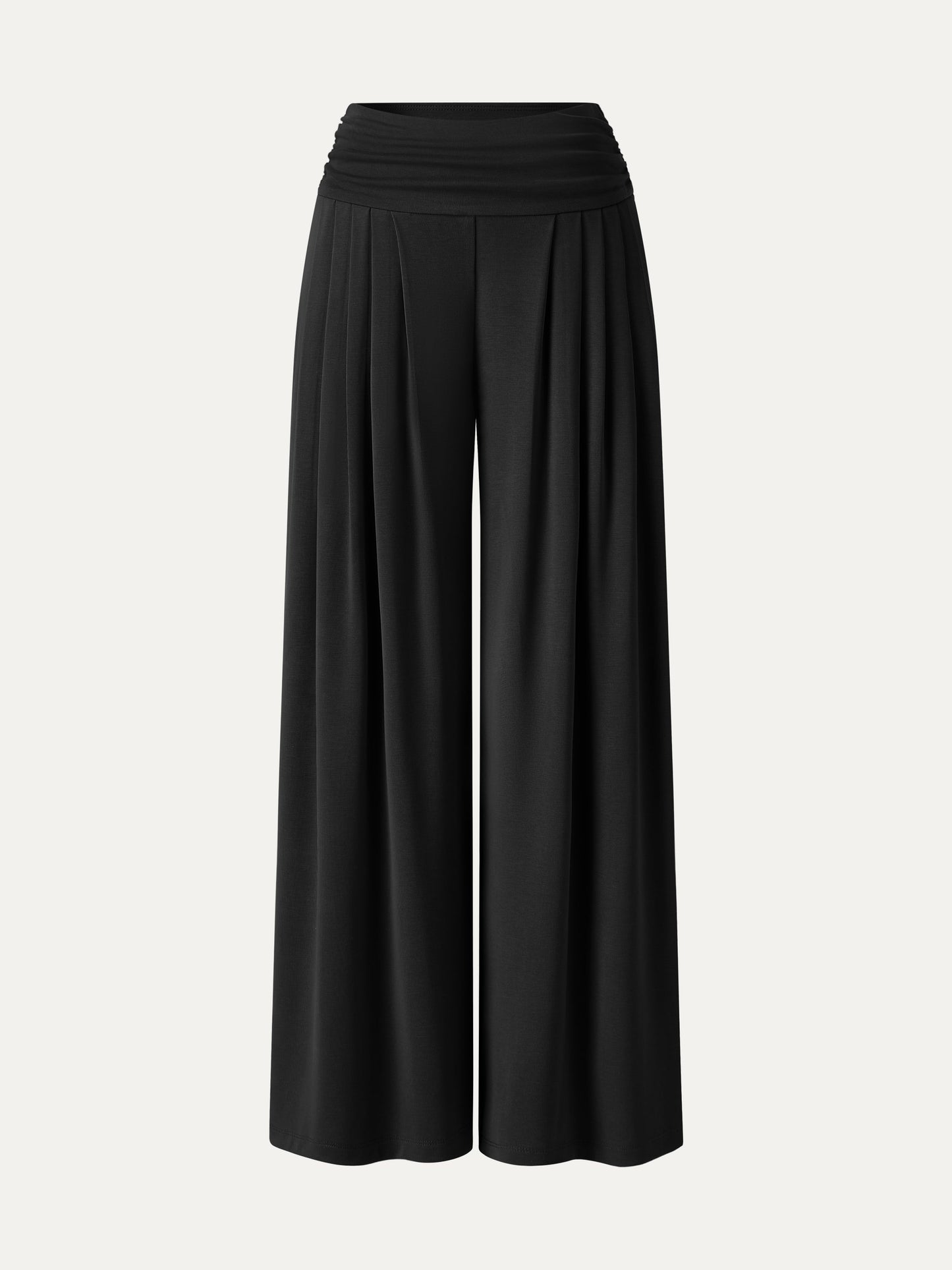 Women's Flowy Palazzo Trousers with Pockets for Casual Wear