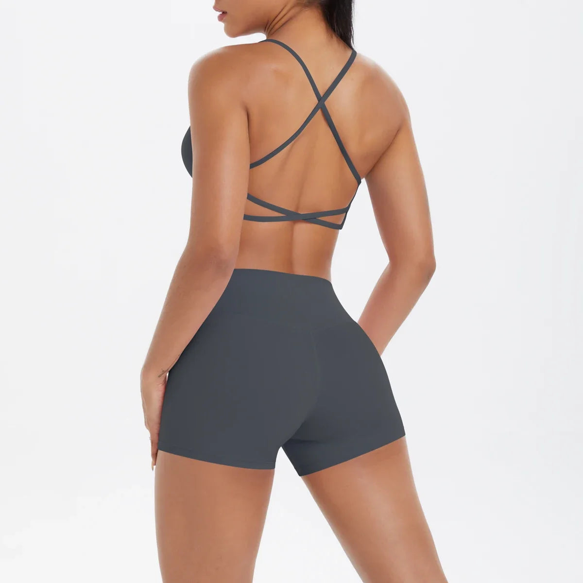 Women's Halter Yoga Set with High-Waisted Bottoms for Yoga