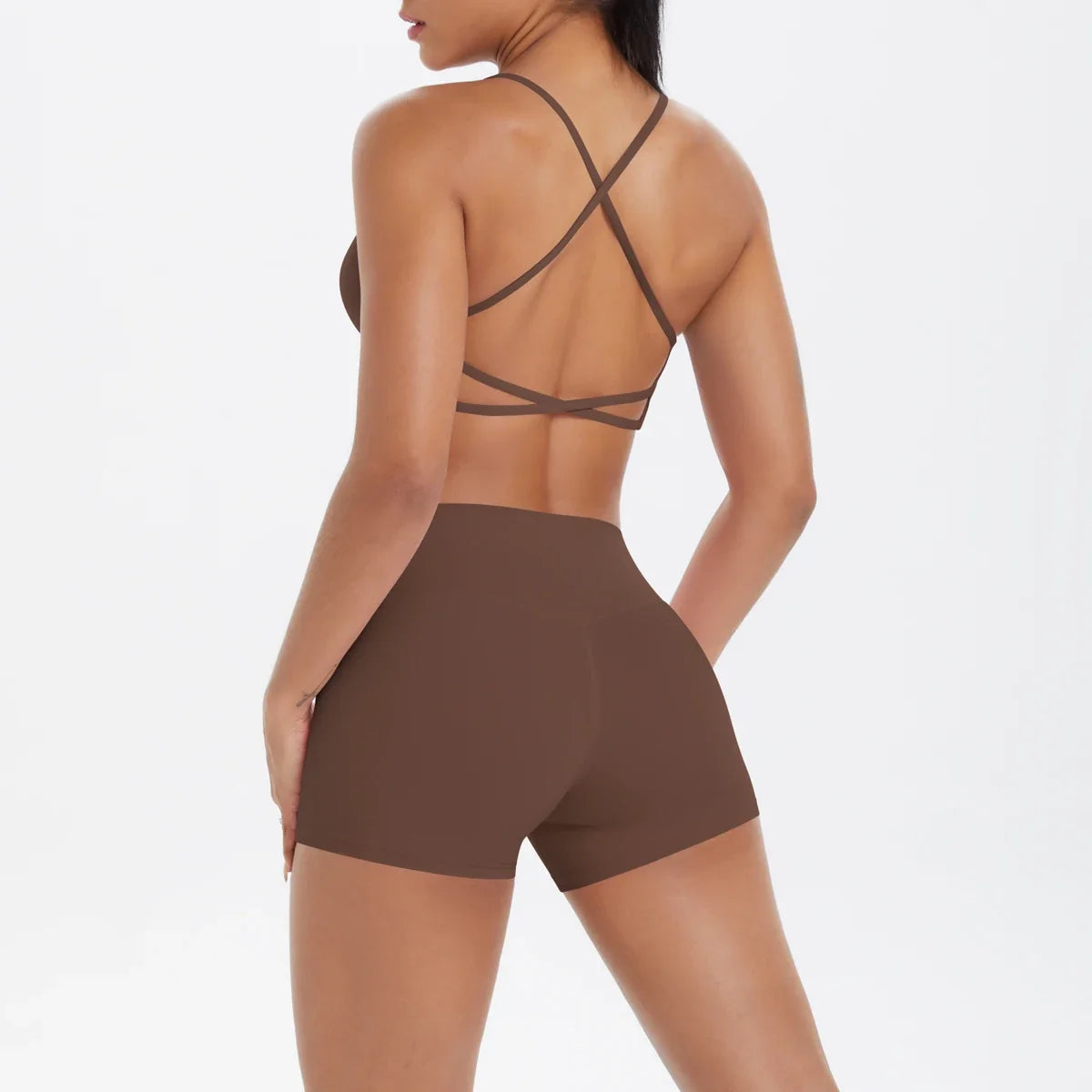 Women's Halter Yoga Set with High-Waisted Bottoms for Yoga