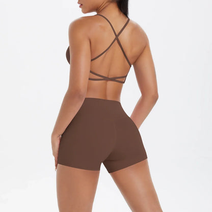 Women's Halter Yoga Set with High-Waisted Bottoms for Yoga