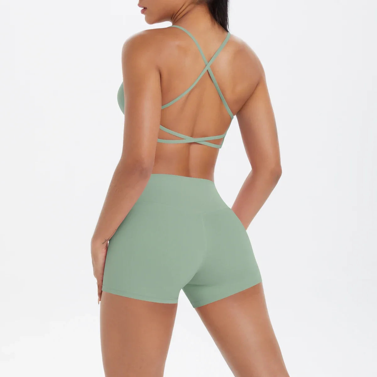 Women's Halter Yoga Set with High-Waisted Bottoms for Yoga