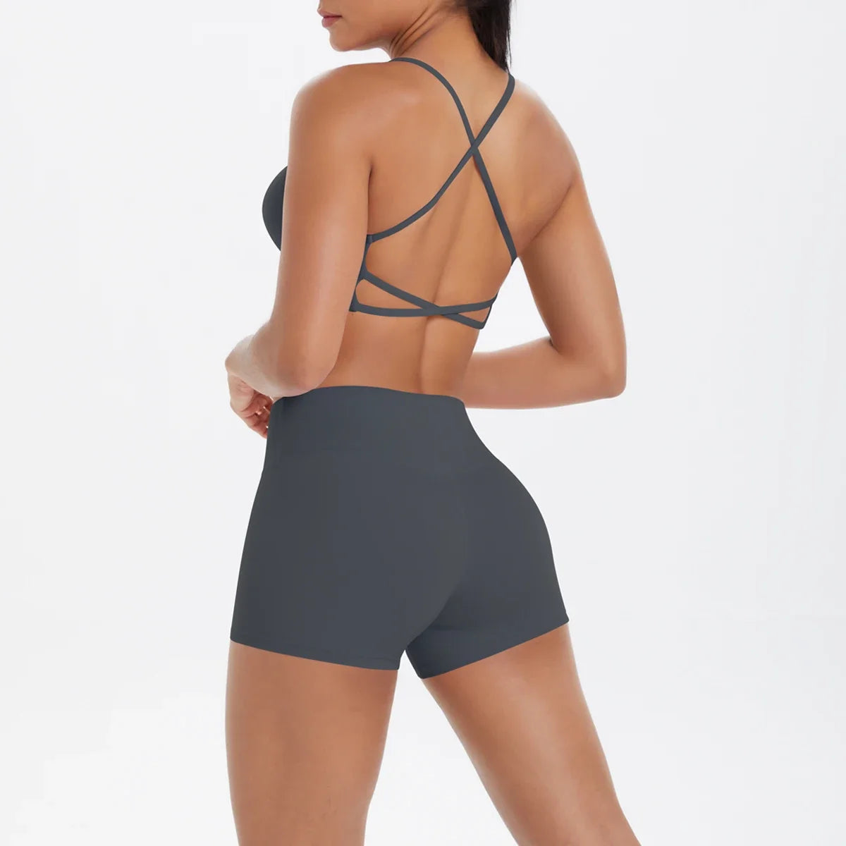 Women's Halter Yoga Set with High-Waisted Bottoms for Yoga