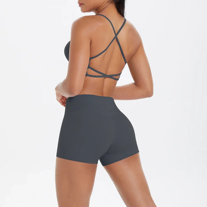 Women's Halter Yoga Set with High-Waisted Bottoms for Yoga