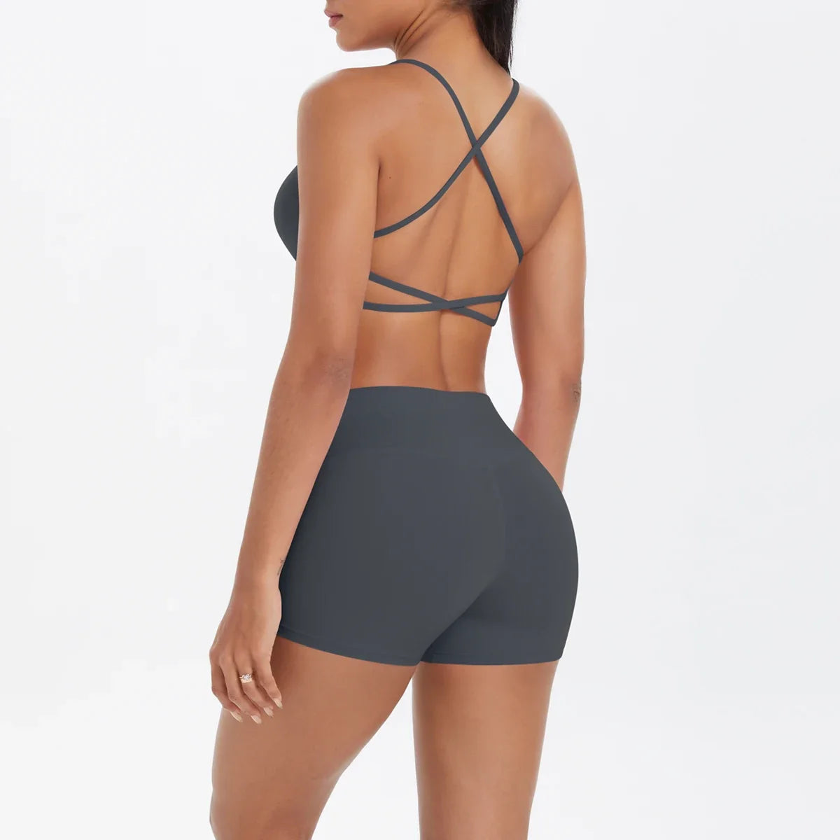 Women's Halter Yoga Set with High-Waisted Bottoms for Yoga