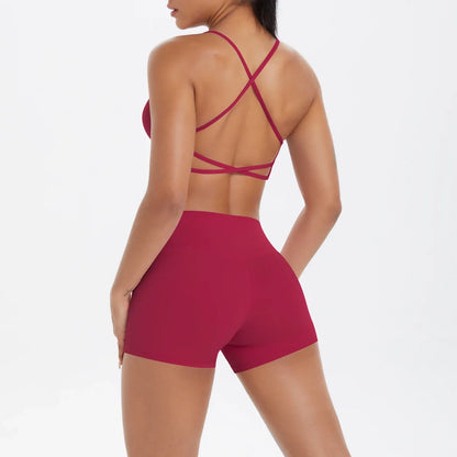 Women's Halter Yoga Set with High-Waisted Bottoms for Yoga