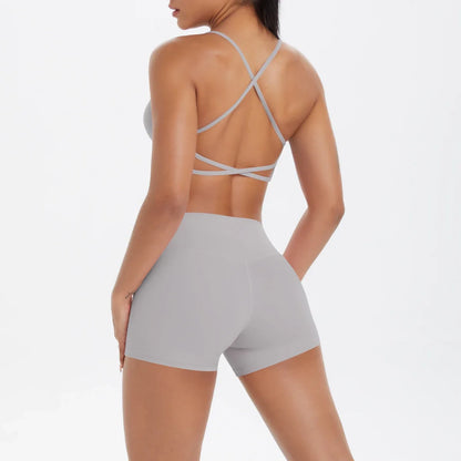 Women's Halter Yoga Set with High-Waisted Bottoms for Yoga