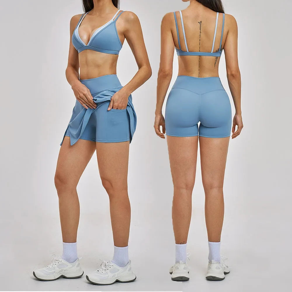 Women's High Waist Yoga Set with Seamless Design for Yoga