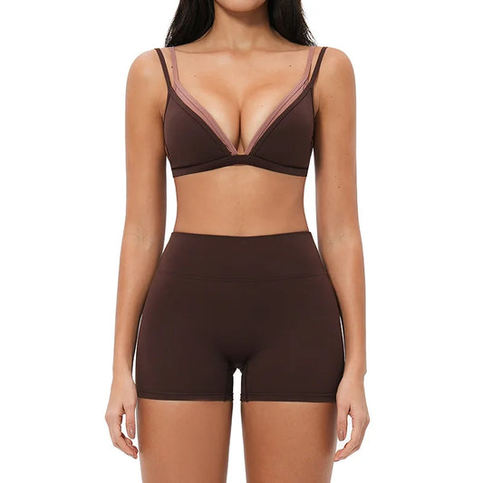 Women's High Waist Yoga Set with Seamless Design for Yoga