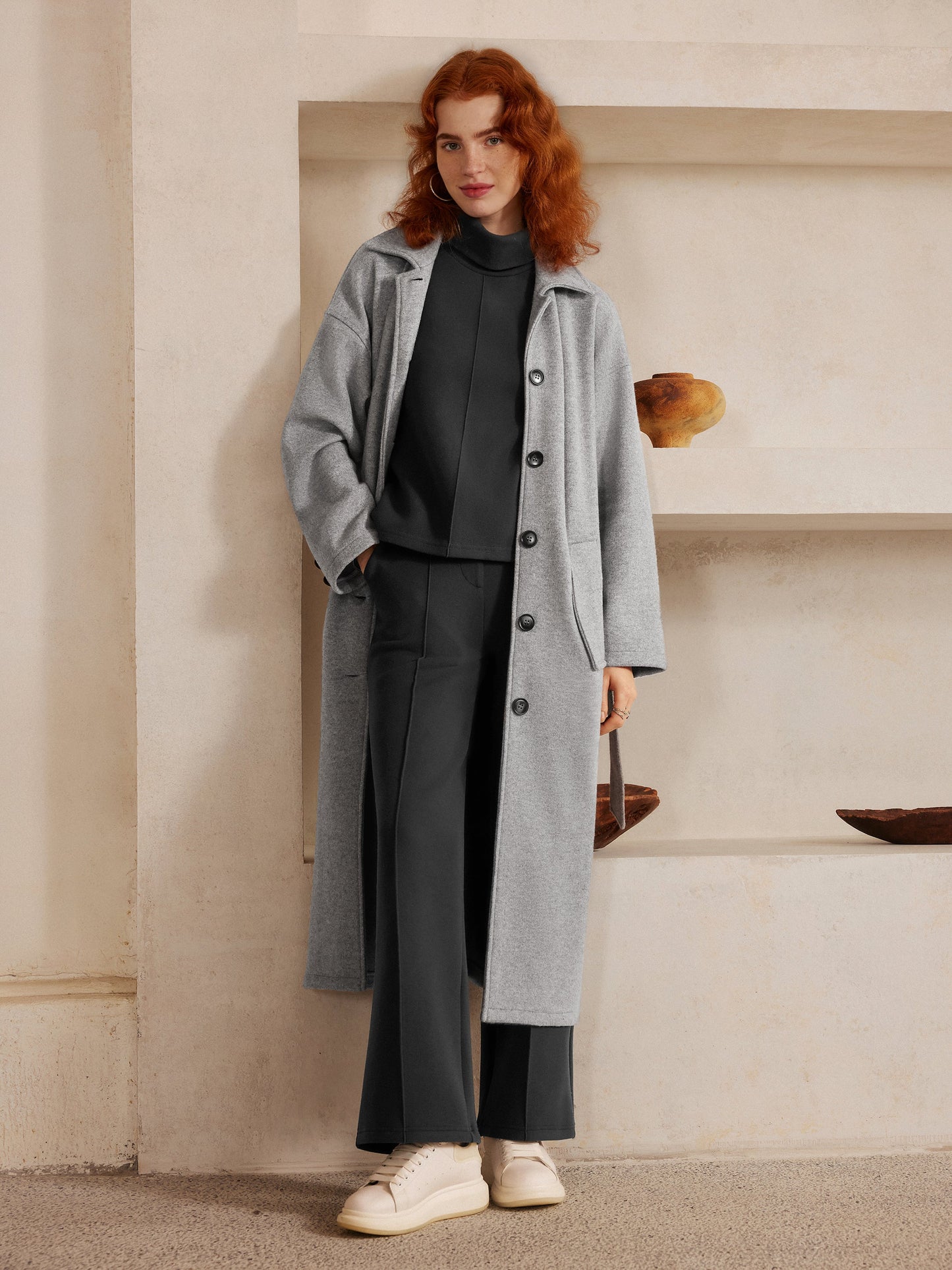 Women's High Waisted Pull-On Pant with Straight Leg for Work