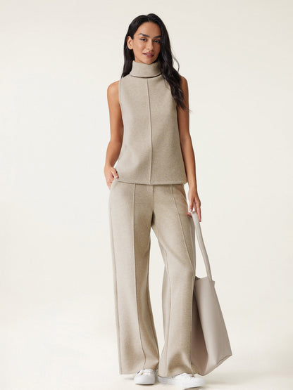 Women's High Waisted Pull-On Pant with Straight Leg for Work