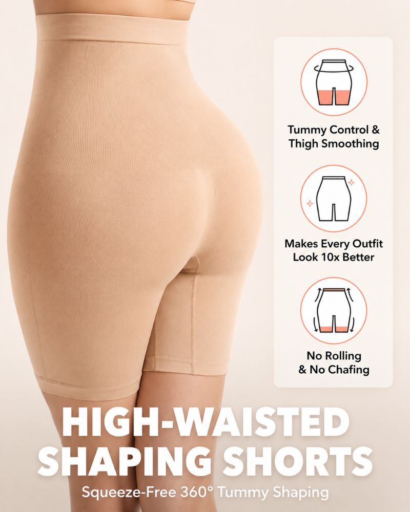 Women's High-Waisted Shapewear Shorts for Under Dresses