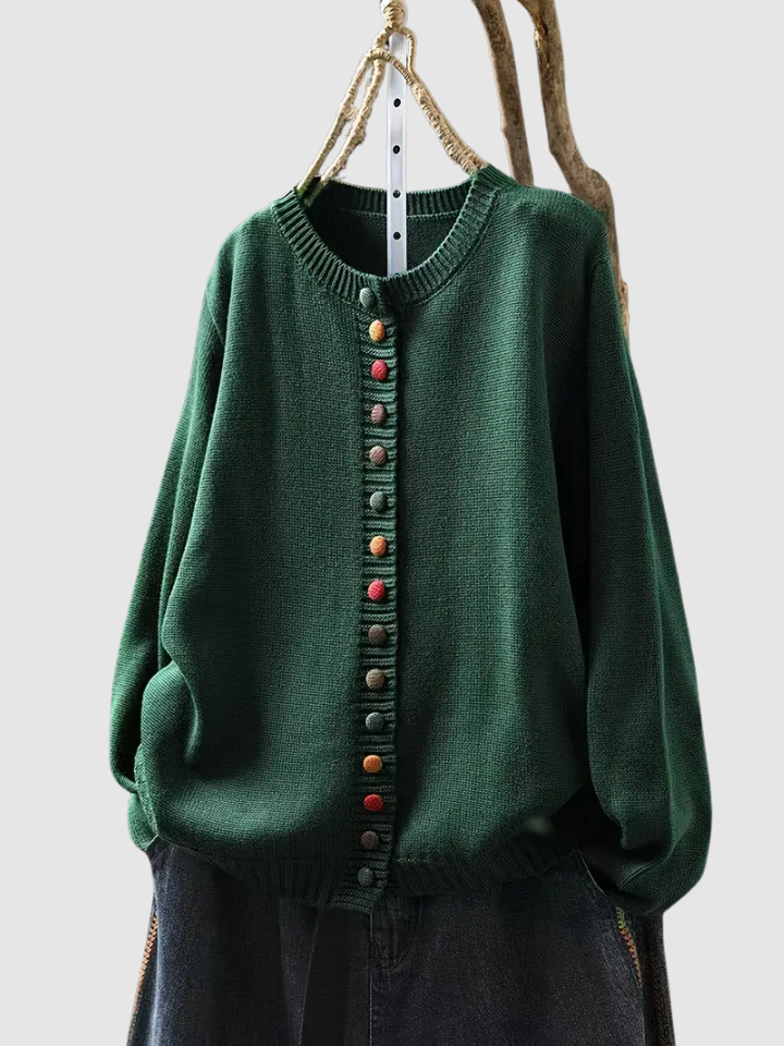 Women's Knit Cardigan with Buttons for Everyday Wear
