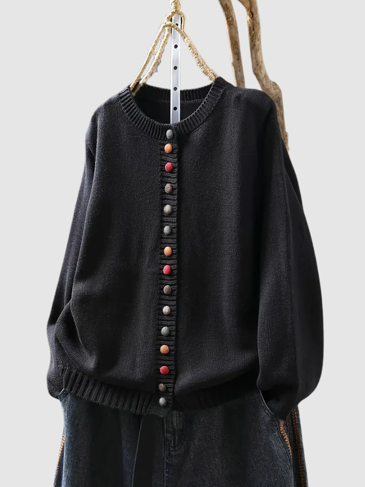 Women's Knit Cardigan with Buttons for Everyday Wear