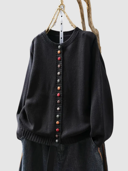Women's Knit Cardigan with Buttons for Everyday Wear