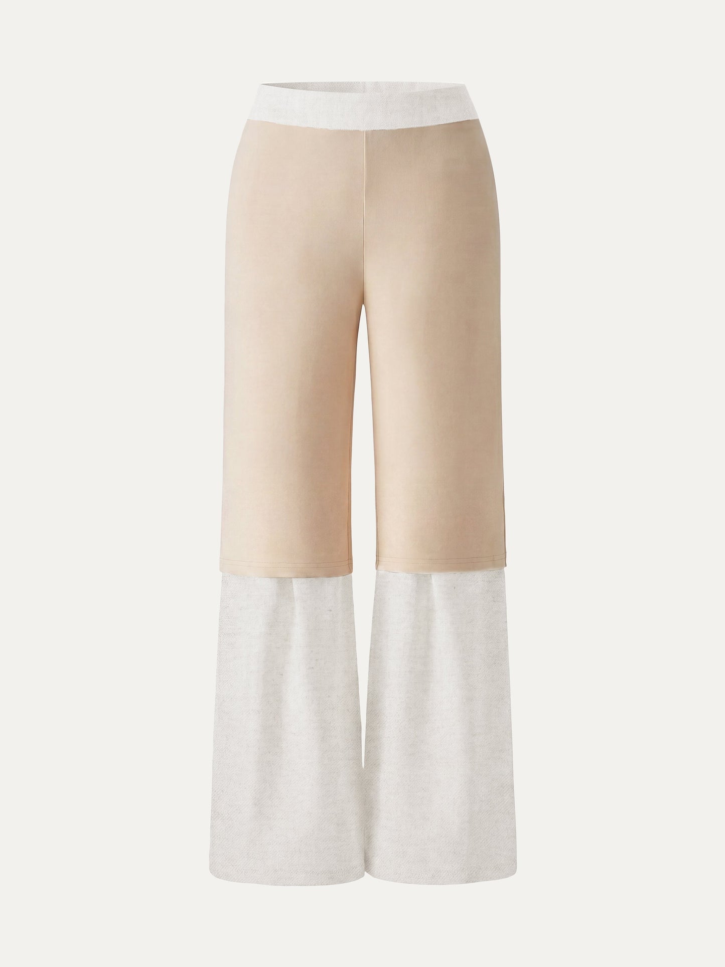 Women's Linen-Like Wide Leg Trousers with Pockets for Casual Wear