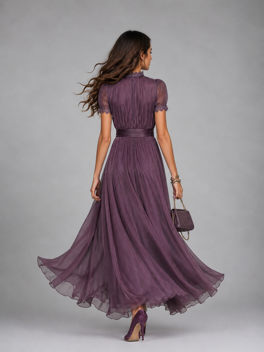 Women's Maxi Dress with Trim for Formal Occasions & Events
