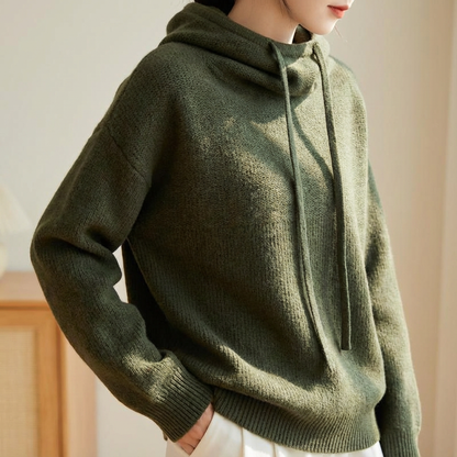 Women's Merino Hoodie with Hood for Layering