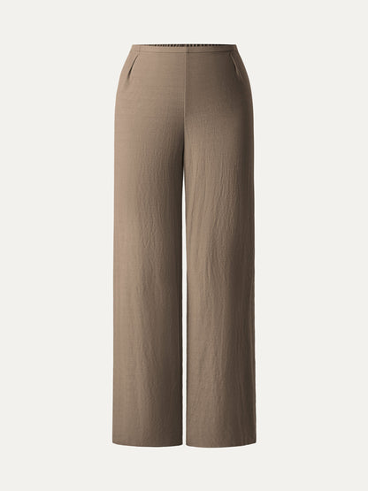 Women's Mid Rise Straight Leg Trousers for Casual Wear