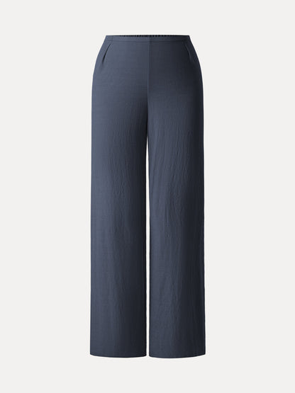 Women's Mid Rise Straight Leg Trousers for Casual Wear