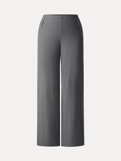 Women's Mid Rise Straight Leg Trousers for Casual Wear
