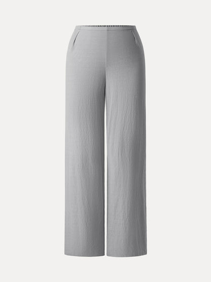 Women's Mid Rise Straight Leg Trousers for Casual Wear
