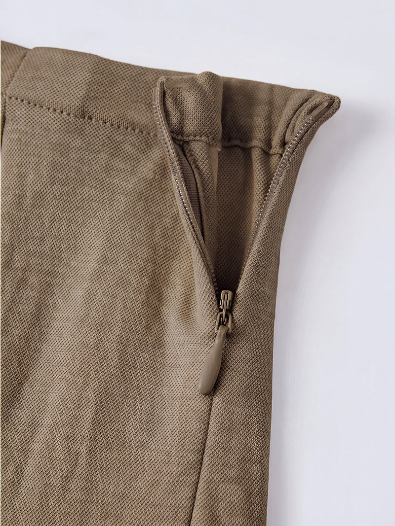 Women's Mid Rise Straight Leg Trousers for Casual Wear
