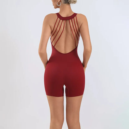 Women's Padded Yoga Jumpsuit with Backless for Practice