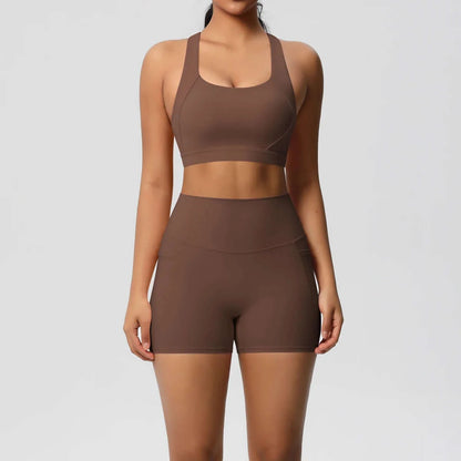 Women's Pocket Yoga Set with High Waist and Pockets for Gym
