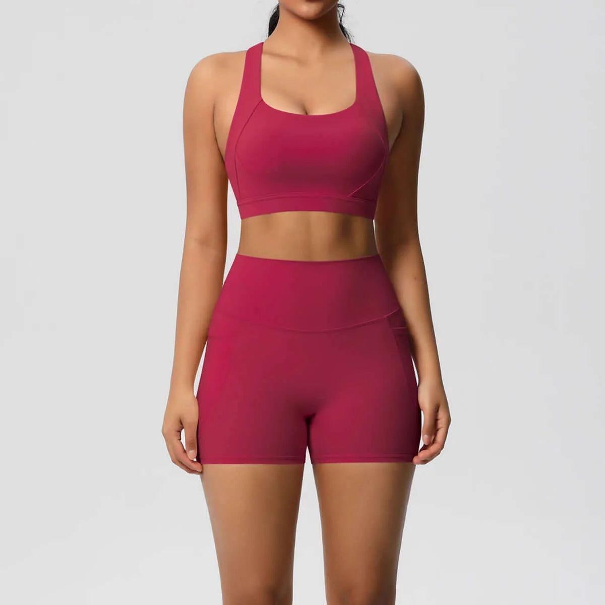 Women's Pocket Yoga Set with High Waist and Pockets for Gym