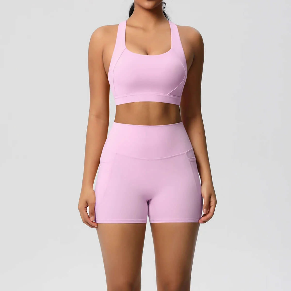 Women's Pocket Yoga Set with High Waist and Pockets for Gym