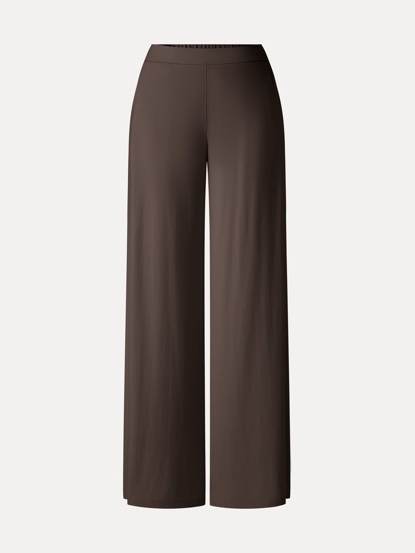 Women's Ponte Mid Rise Wide Leg Trousers with Pockets