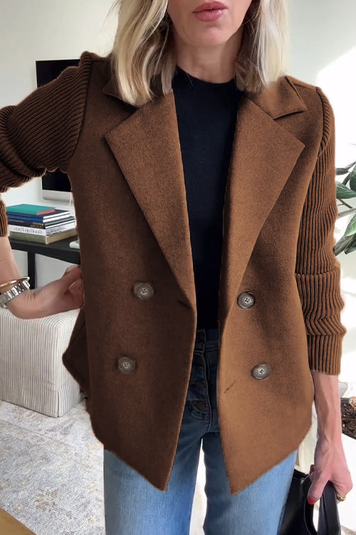 Women's Relaxed Blazer Coat with Notched Lapel for Work