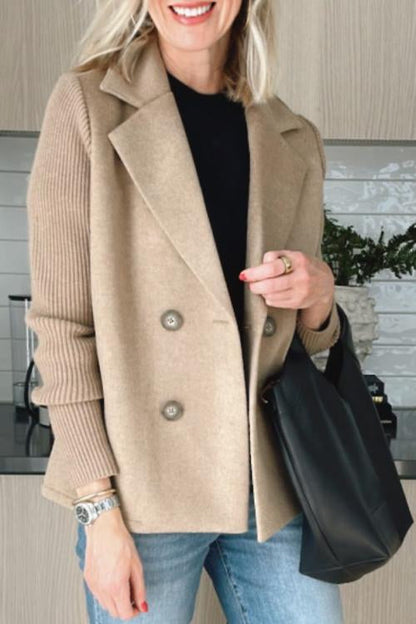 Women's Relaxed Blazer Coat with Notched Lapel for Work