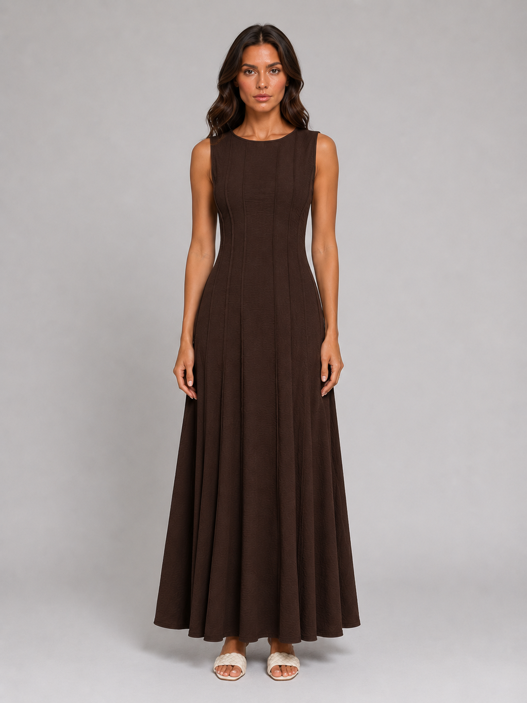 Women's Ruched Maxi Dress with Breathable for Holidays