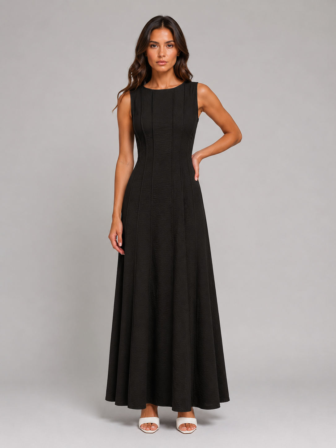 Women's Ruched Maxi Dress with Breathable for Holidays