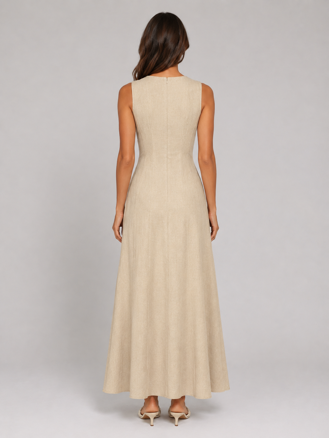 Women's Ruched Maxi Dress with Breathable for Holidays