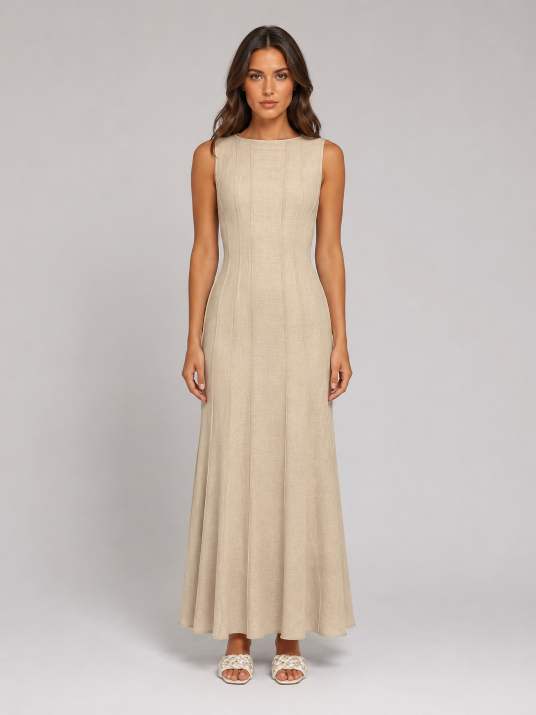 Women's Ruched Maxi Dress with Breathable for Holidays