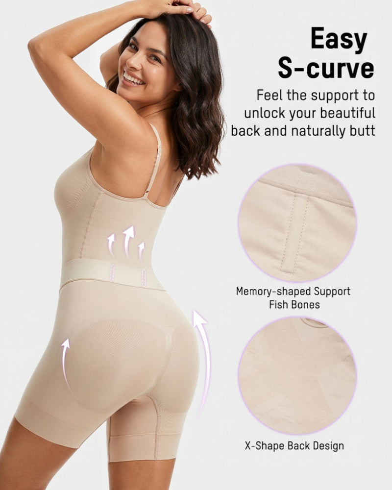 Women's Sculpting Bodysuit with Back Access for Daily Wear