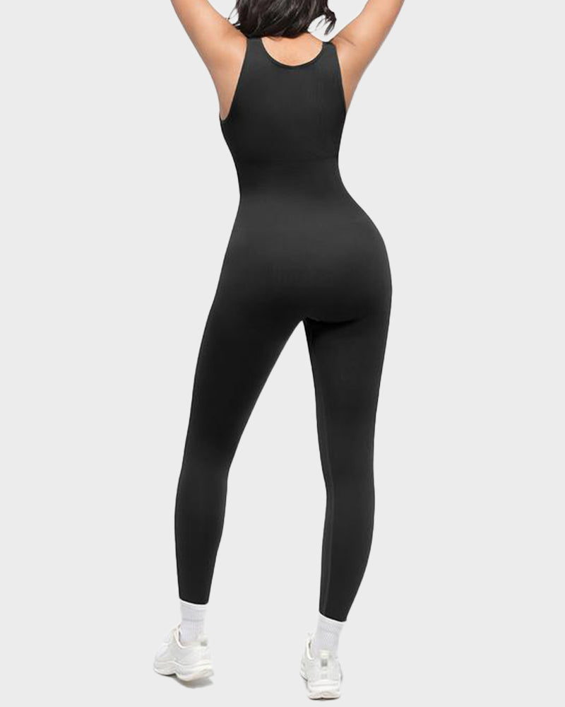 Women's Sculpting Jumpsuit with Deep V for Under Dresses