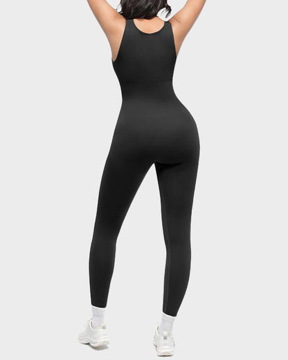 Women's Sculpting Jumpsuit with Deep V for Under Dresses